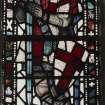 Interior. Chancel stained glass windows by Morris and Gertrude Alice Meredith Williams c.1923 detail of St George