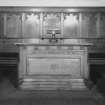 Interior. View of 1923 communion table