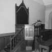 Interior.
Preaching auditorium, detail of pulpit.