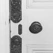 Interior.
Detail of finger plates in drawing room.