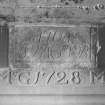 Detail of carved panels above front door inscribed '1704 JMc * JB' and 'GMcG 1728 M H'.