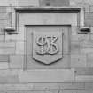 Stirling railway station. W facade, detail of Caledonian Railway inscribed plaque.