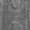 Detail of burial slab in St Andrew's aisle.