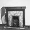 Interior.
Ground floor, S apartment, detail of moulded chimneypiece in S wall.