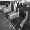 Interior. Minister's chair. Detail