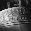 Belfry, bell, detail of inscription band