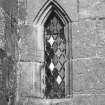 Detail of window on S side of church