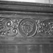 Detail of panelling with the crown of thorns