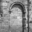 Detail of blocked doorway at east end of south front