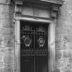 Aberdeen, Spring Garden Iron Works.
Detail of doorway and gates of main office.
