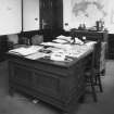 Aberdeen, Spring Garden Iron Works, interior.
General view of boardroom on second floor of the office building from South-West. Photograph shows 'partner's' desk made by pattern makers in the foundry.