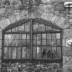Aberdeen, Spring Garden Iron Works.
General view of arched entrance on North side of foundry, partially blocked and converted to window. (View also shows two types of cast-iron wall plates).
