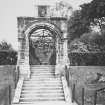 Re-erected arch, from house in Guestrow, now in Union Terrace Gardens, New Aberdeen. Initials are of Andrew Thomson and Agnes Divie.