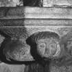 Aberdeen, North and East Church of St Nicholas, Crypt, interior
Detail of carved head corbel in South West corner of apse.