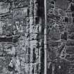 Iona, Iona Abbey.
View of sacristy mouldings on East angle.