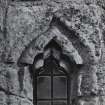 Iona, Iona Abbey.
View of St Michael's Chapel showing North wall window head.
