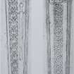 Iona, St Oran's Churchyard. 
Plan showing carved grave-slabs.