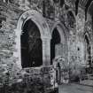Iona, Iona Abbey, interior.
View of North wall of choir from South-West.