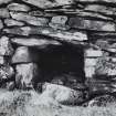 Eileach An Naoimh, Beehive cells.
View of opening of East wall in Northern cell.