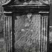 Kilfinan Parish Church.
Churchyard. Headstone of E Lamont. 1763.