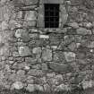 Kilmartin, Kilmartin Castle.
View of water inlet on exterior of North wall.