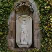 Mull, Torosay Castle. 
Detail of statue in wall niche.