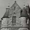 Mull, Torosay Castle.
Detail of turrets on South East elevation.