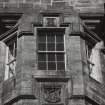 Mull, Torosay Castle.
Detail of armorial panel under bay window of South East elevation.