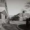 General view of N and S blocks from W end of central walkway.