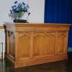 Interior. Detail of communion table