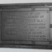 Interior. Detail of Rev A Philp memorial