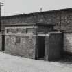 Glasgow, 18 Clydebrae Street, Govan Graving Docks.
General view from E-N-E of 'Lascar' toilets at North-West end of no.2 graving dock.