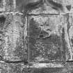 Auchindoir Church. Detail of panel over E door in S side.
