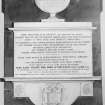 Interior.
Detail of memorial to 'Sir Archibald Grant'.
