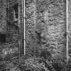 Aboyne Castle, Court Offices.
Detail of blocked opening in North West Round Tower and doorway opening in re-entrant.