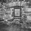 Arbuthnott Aisle, 1st. floor, interior view of window in West wall.