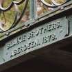 Detail of manufacturer's name plate (Blaikie Brothers, Aberdeen, 1878)