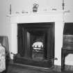 Interior.  Second floor.Upper level. Bedroom 1.  Detail of fireplace.