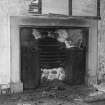 Fourth floor, room, fireplace with hop grate, detail