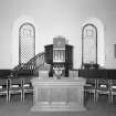 Interior. Communion table and pulpit. Detail