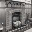 Inverness Town House, interior.  First floor: detail of Committee room fireplace
