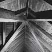 Interior-junction of roofs of North aisle and main church