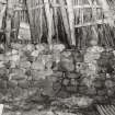 Beaton's Cottage, interior.  View of South end of byre from North.