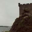 Skye, Dunvegan Castle.
General view of Dunvegan Castle from Dunvegan Bay.