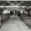 View of interior of central cattle court from S