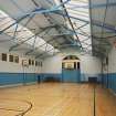 Interior. View of main gym hall from East