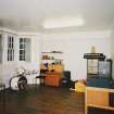 Interior. Detail of first floor practice room 2 in former janitors flat