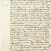 Copy of the Charter of the Hereditary Protectorate granted by the Scottish Freemasons to Sir William St Clair in 1630, copied by Sir Walter Scott from the manuscripts of Father Richard Augustine Hay, p.1. Recto