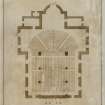 Photographic copy of pen and wash seating plan for Canongate Church, signed and dated 'John Baxter 1794'