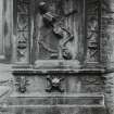 Detail of skeleton on Borthwick monument.